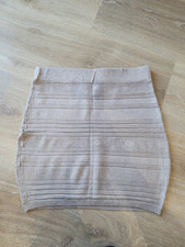 NEU Damen Rock Gr. M AMISU Beige elegant Herbst Business kurz Baumwollrock