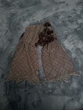 Gucci Vintage Damen Schal Braun Monogramm Kaschmir