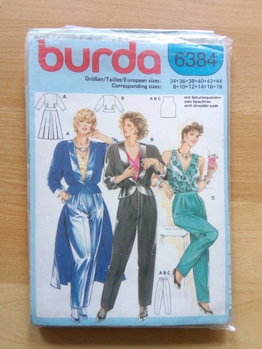 Schnittmuster burda 6384 - schnittmuster,
