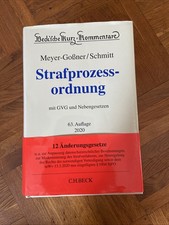 StPO Kommentar, 63. Auflage 2020 Meyer-Gossner/Schmitt