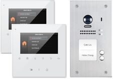 2 Familienhaus Video Türsprechanlage 2-Draht Bus Video Türklingel Sprechanlage