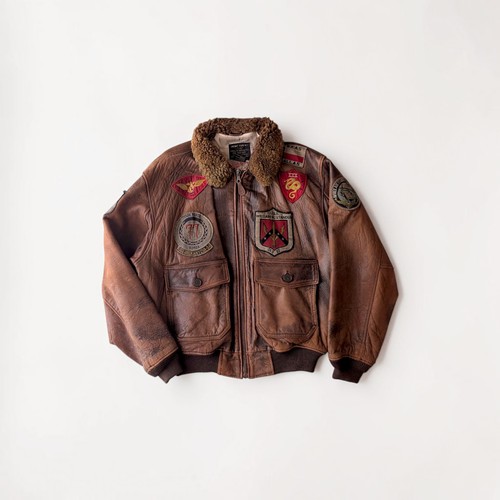 Avirex navy leder - avirex,