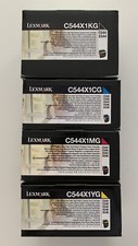 4x original lexmark c544x1kg c544x1cg c544x1mg c544x1yg lexmark c544 x544 OVP