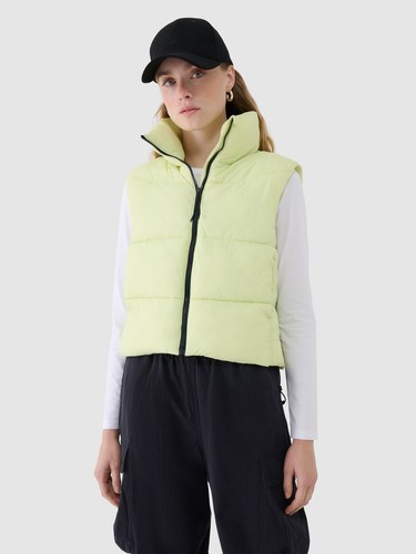 Damen cropped weste mit - cropped,