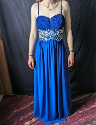 Abendkleid abiballkleid blau - abendkleid,