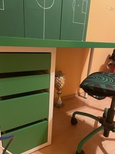 IKEA Kinderschreibtisch, Weiß/Grün, Inkl. Stuhl