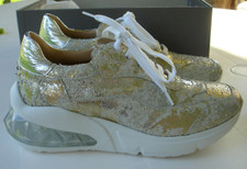 Laura Bellariva Damen Sneaker weiß gold extra light Gr. 38-39