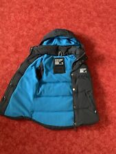 Superdry Damen Steppweste mit Kapuze, Dunkelblau 