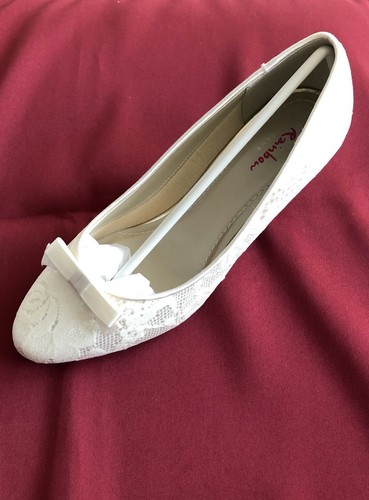 Brautschuh 35 36 - gr., ivory