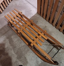 Davos Schlitten, Holz, 110 cm lang, gut erhalten