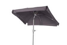 Sonnenschirm Rechteckig Balkon 120x190 cm Balkonschirm Gartenschirm Alu grau