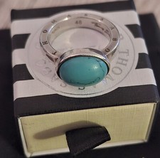 Toller Ring Thomas Sabo Silber, Türkiser Stein, Gr. 48 !!!