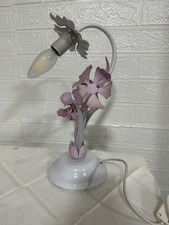 Tischlampe Massive Blüten Decor  Schmiedeeisen Eisen Lampe 70s Blume Ohne Schirm