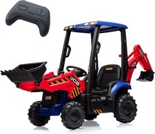 4-In-1 Elektro Bagger Bulldozer Spielzeug Mit Fernbedienung 12V Kinderauto