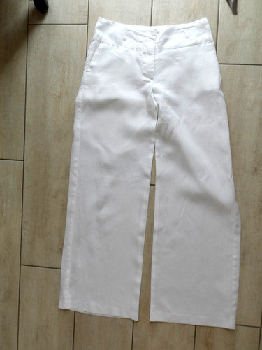 Weiße leinen hose - leinen, 38