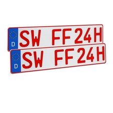 2 KFZ H-Kennzeichen Rot |