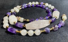 Halskette Amethyst Rosenquarz