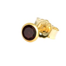 Einzel Ohrstecker Echt Granat