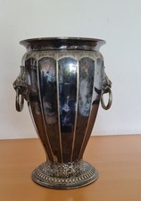 Sektkühler versilbert Art Deco Löwenköpfe