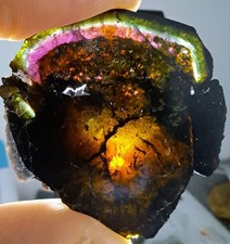 Wassermelonen Turmalin Scheibe