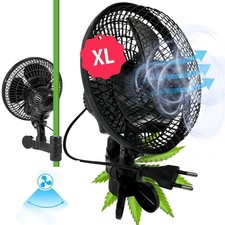 Premium Clip Ventilator oszilierend für Growbox Grow Grower Zelt Lüfter mit Stro