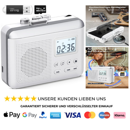 Tragbarer kassettenrekorder - tragbarer,