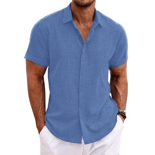 Leinenhemd herren kurzarm hemd - leinenhemd,