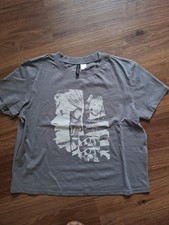 Neu: Nirvana Kurt Cobain H&M Divided T-Shirt Used Look Gr.M grau Top Grunge