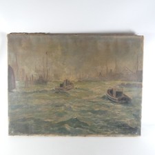 ölgemälde boote hafen - Ölgemälde,