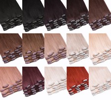 Echthaar Clip In Extensions dick Remy Haar Haarverlängerung 7 Tressen Set Tresse