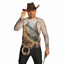 Herren cowboy shirt karneval - cowboy,