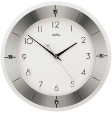 AMS 9448 Quarzwanduhr modern Gehäusedurchmesser: 31 cm Wanduhren modern Glas