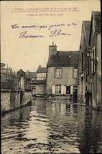 Ak Sens Yonne, La Rue de l'Ile d'Yonne au debut - 2594094