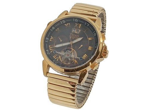 Trias herren armbanduhr gold - herren,