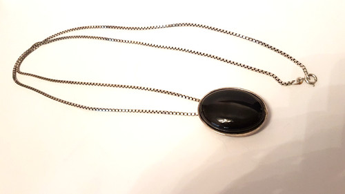 Onyx anhänger brosche - onyx,