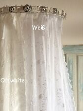 Gardinen Schal NEW BIRD OFFWHITE Bestickt 130x250 cm Shabby Vintage Landhaus 