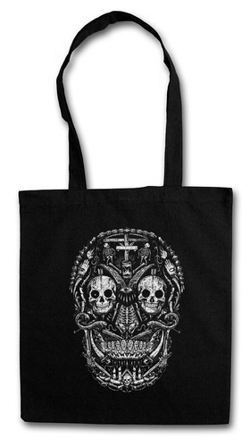 Mexican skull stofftasche - skull, i