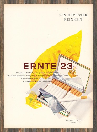 Reemtsma ernte reklame - reemtsma,