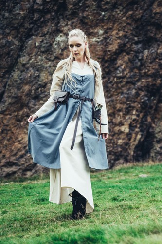 Wikinger überkleid taubenblau - wikinger,
