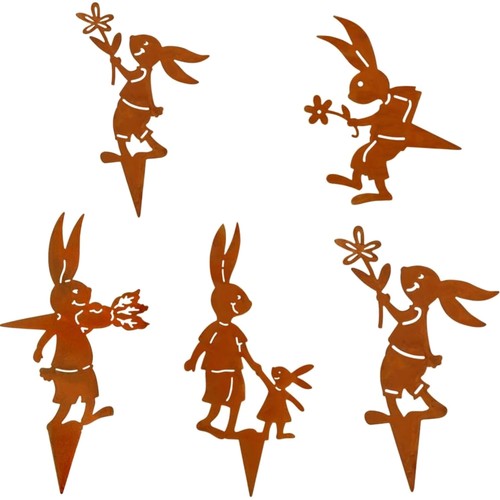 Osterhasen gartendeko rost - osterhasen,