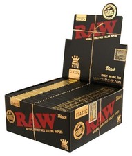 Raw Black Classic King Size Blättchen 32 Pro Heftchen verschiedene Mengen