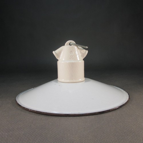 Antik emailleschirm lampe - emailleschirm,