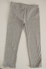 Mädchen Leggins Hose H&M 100% Baumwolle Gr 92 98 grau am Knie zugenäht sonst top