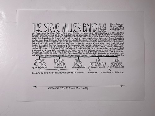 Steve miller band aug - miller, 1968