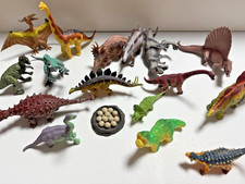 17x Dinosaurier Dino Figuren Sammlung Konvolut + Nest Eier Set Spielzeug