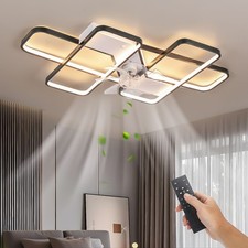 Deckenventilator mit Licht Fernbedienung 50W Dimmbar Deckenlampe für Wohnzimmer