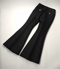 ACNE STUDIOS Schlaghose Pant Hose Anzugshose Mello T Gr. 36 Schwarz Seide Neu