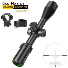 WestHunter HD Gen2 6-24x50 FFP Zielfernrohr Glasgeätztes Absehen Seitenrad Jagd