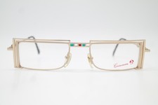 Vintage Brille Casanova LC-5 Gold Grün Rot Eckig Brillengestell eyeglasses
