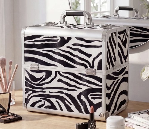 Kosmetikkoffer aluminium zebra - kosmetikkoffer,
